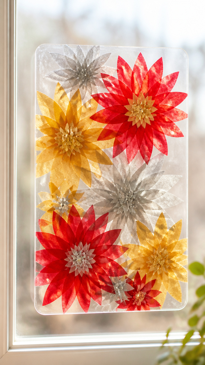 Tissue Paper Window Decor