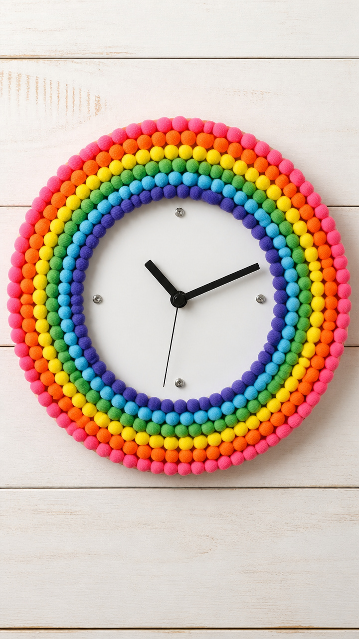 Pom-Pom Clock Refurbish