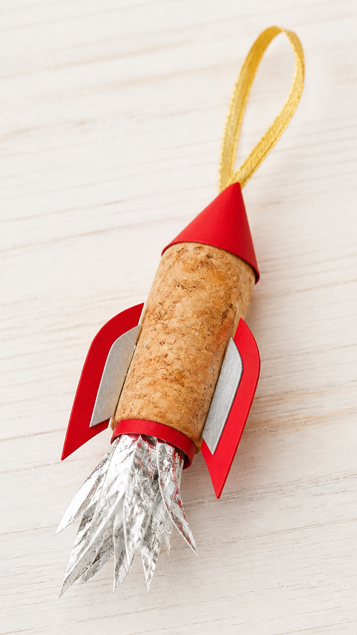 Cork Rocket Ornaments