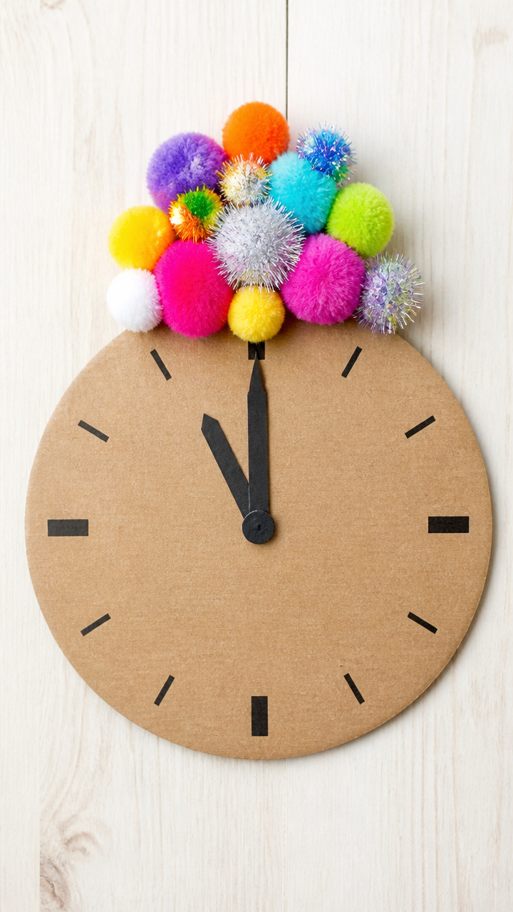 Pom-Pom Clock Topper