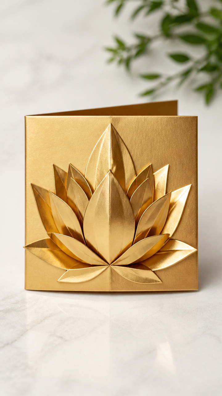 Paper Lotus New Year Cards