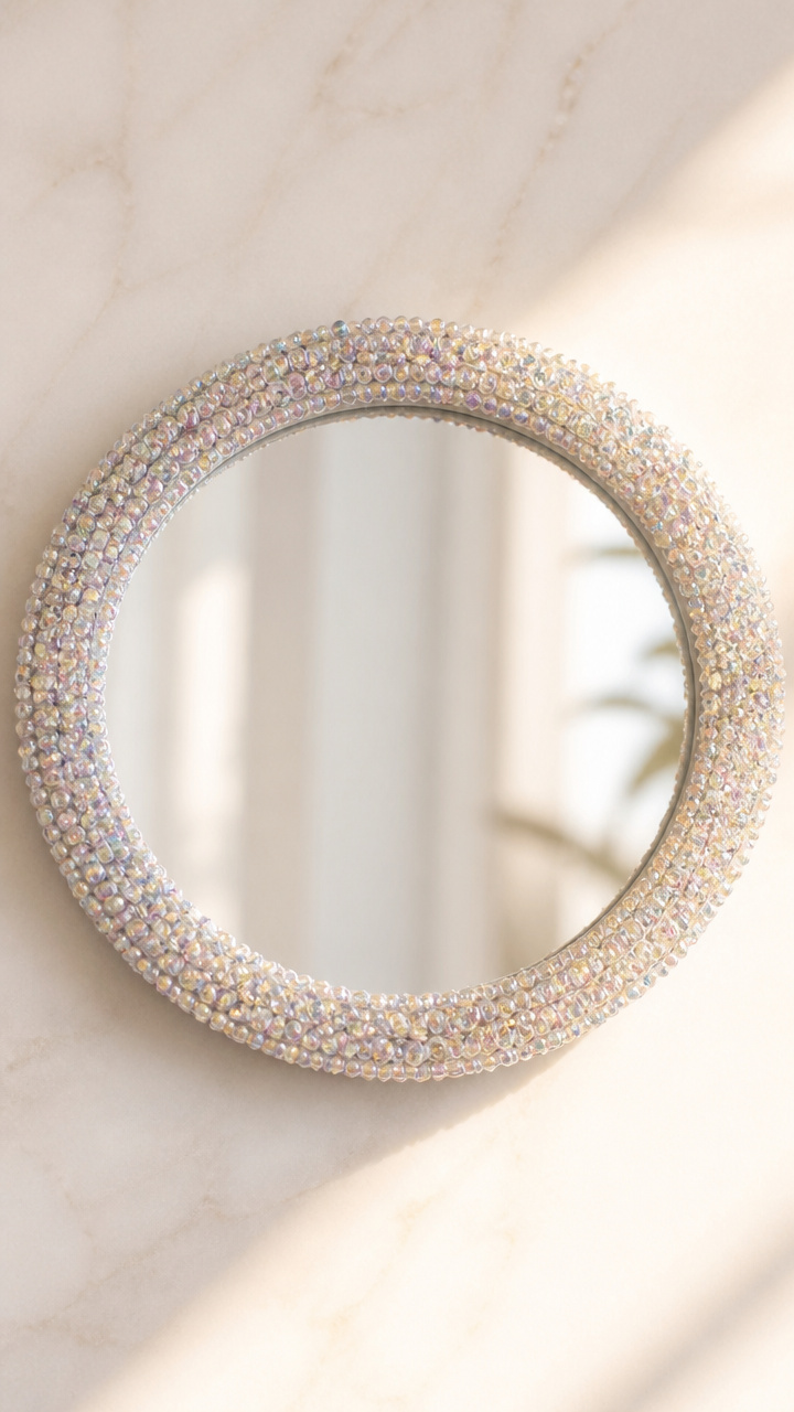 Mirror Bead Frame Accent