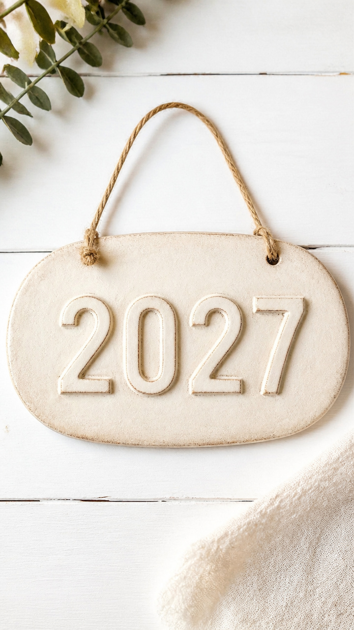 Salt Dough Year Plaque