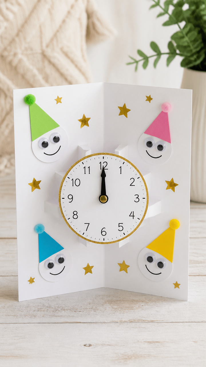 Pop-Up Clock Card