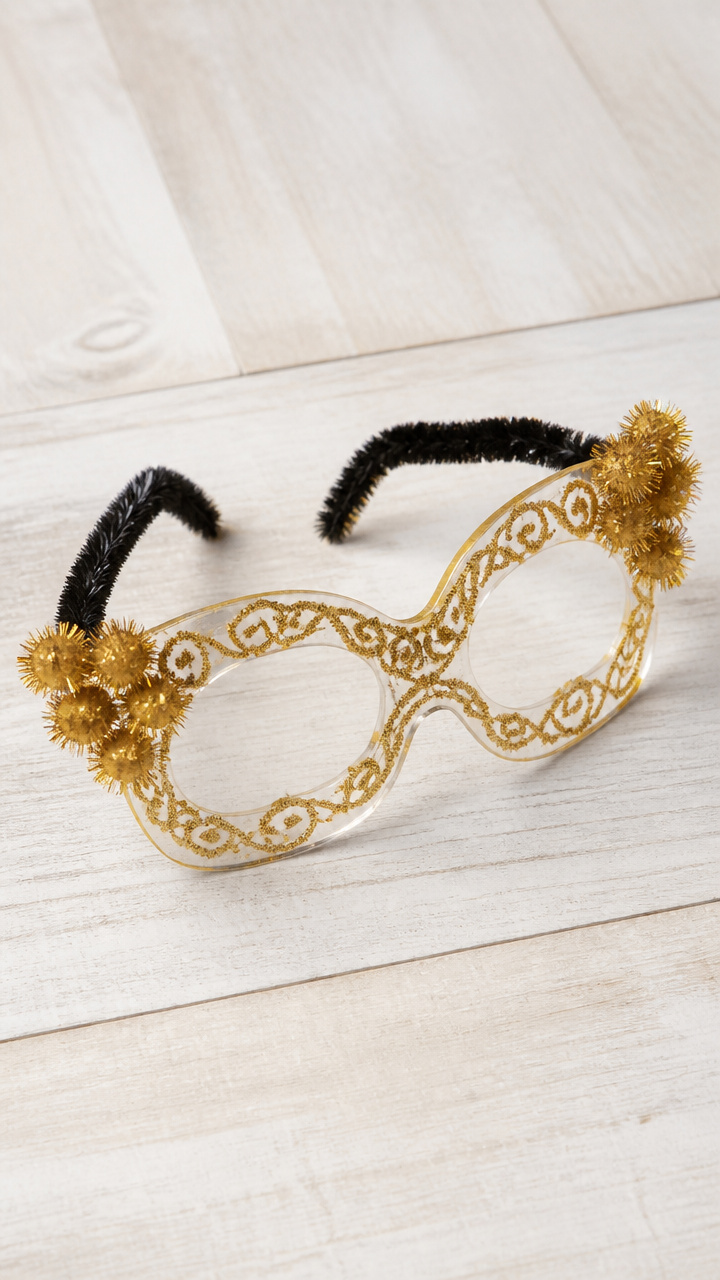 Glittery Countdown Glasses