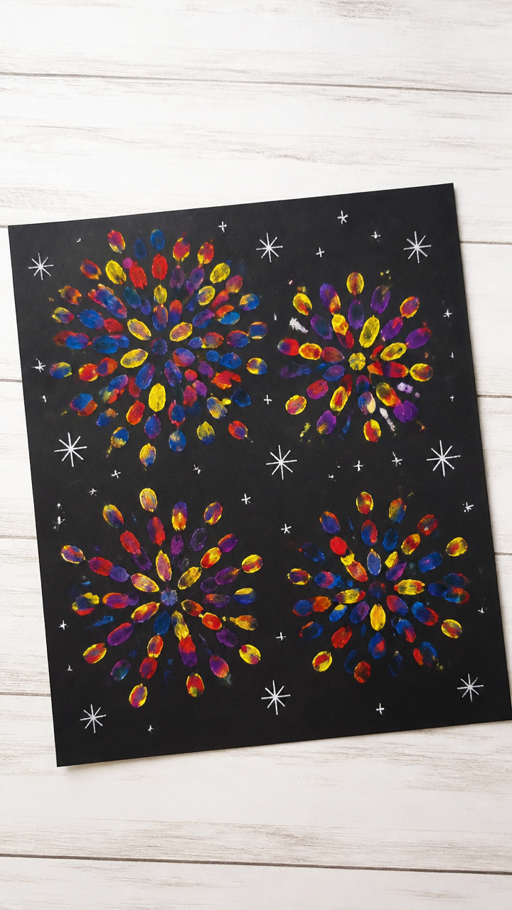 Fingerprint Fireworks Art