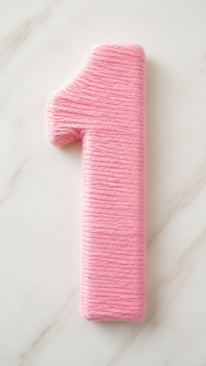 Yarn-Wrapped Number