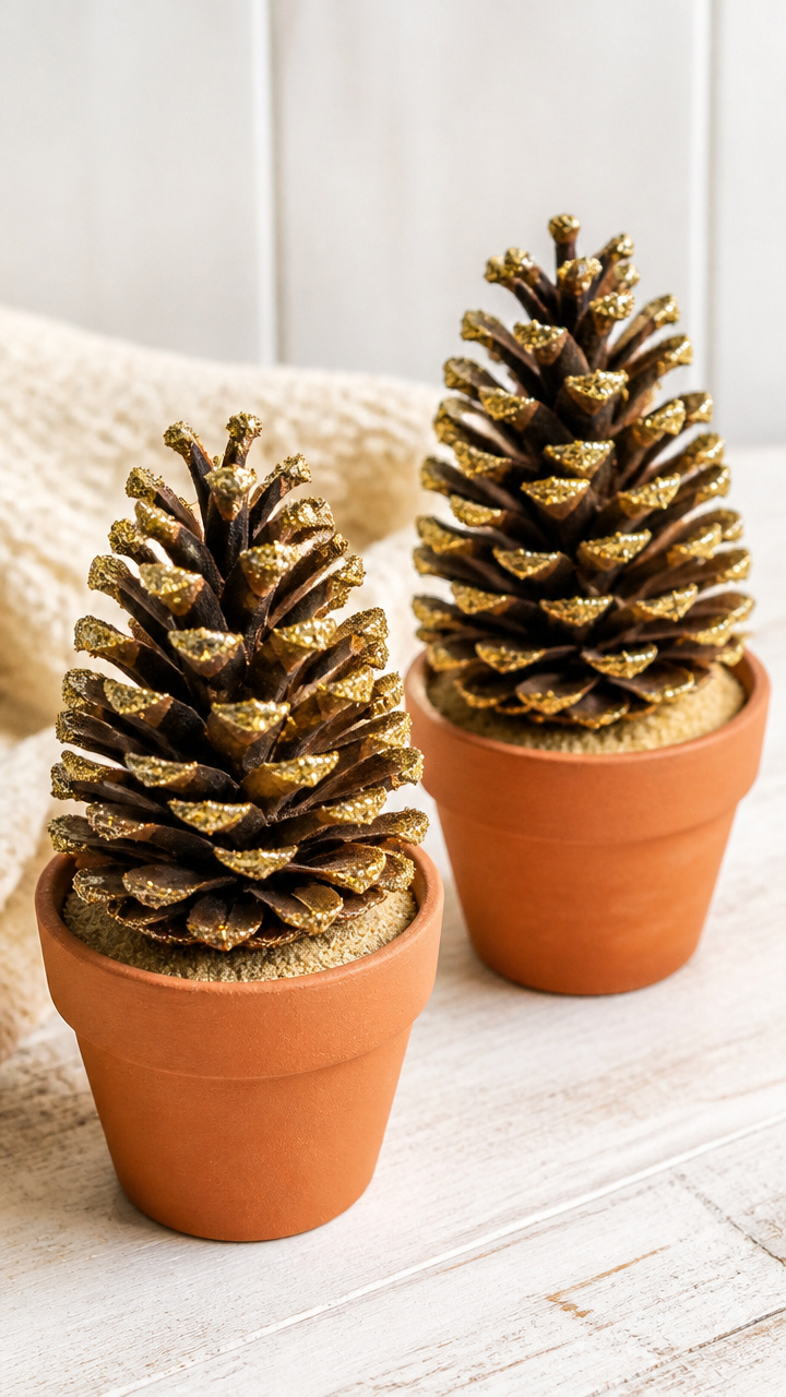 Pinecone Sparkle Holders