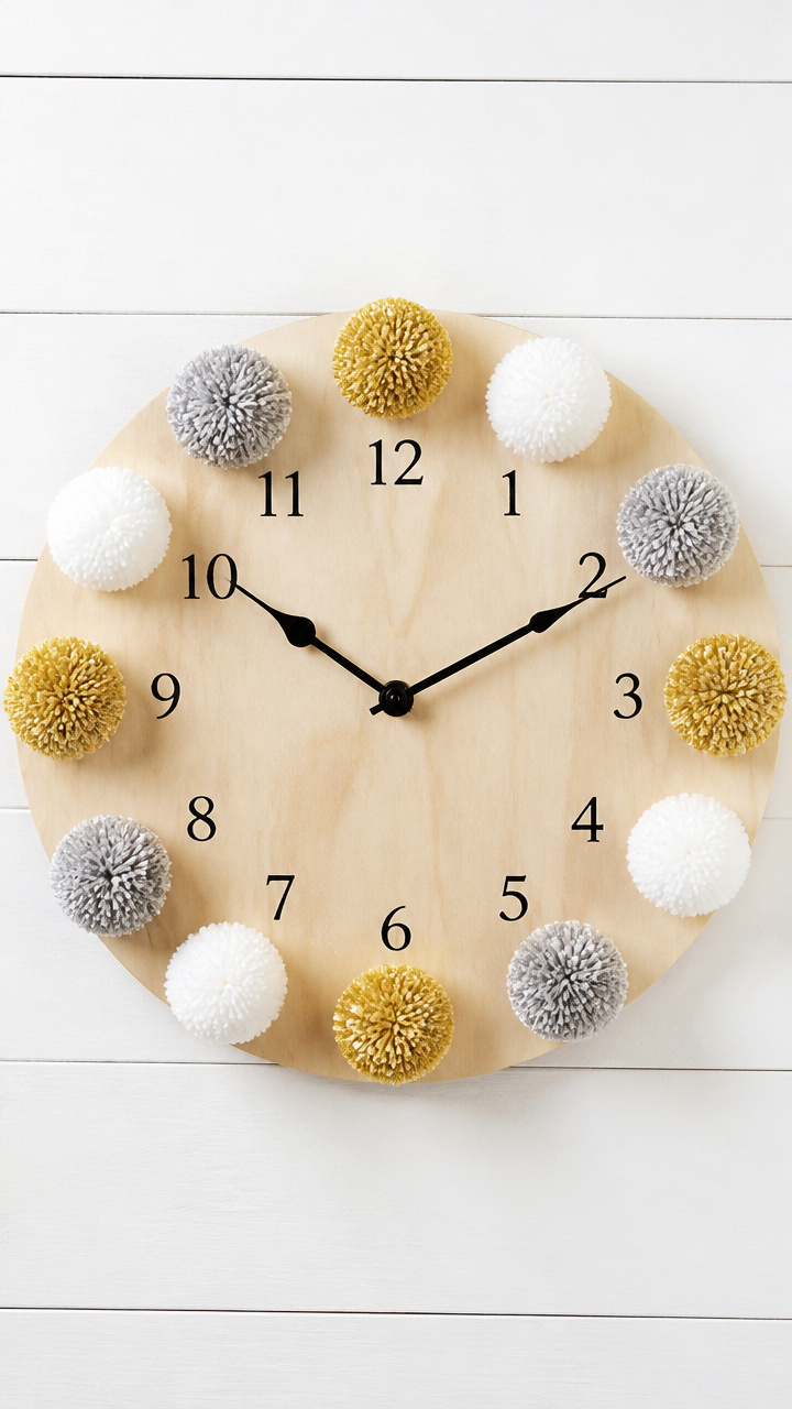 Pom-Pom Clock Refurbish