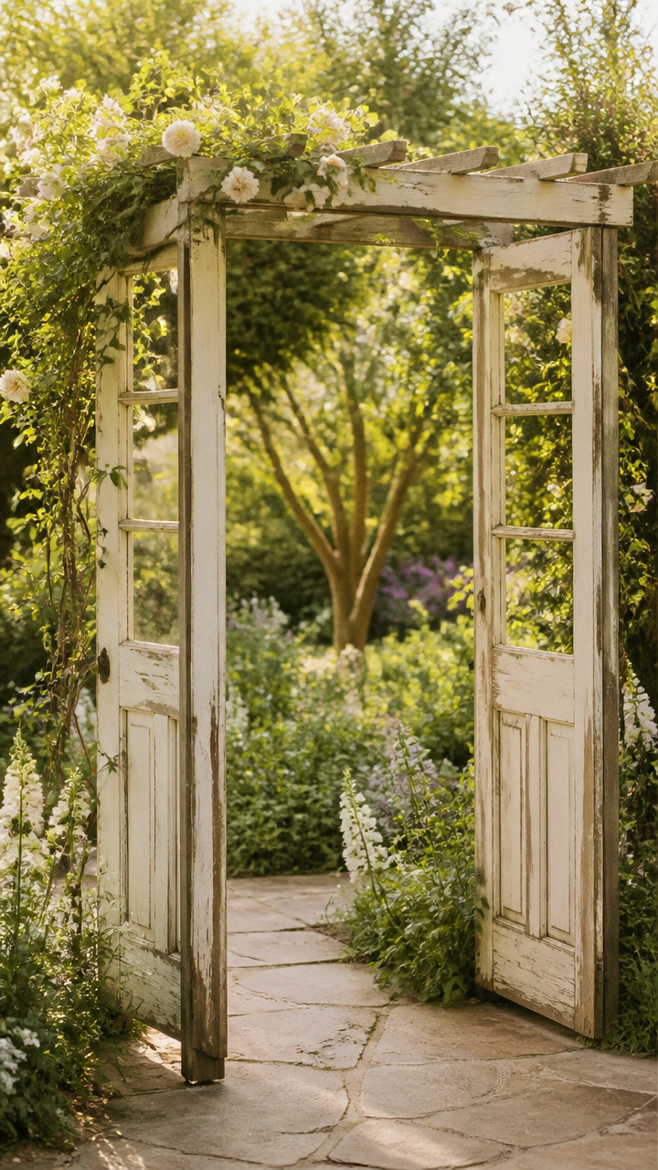 Antique Door Garden Arbor