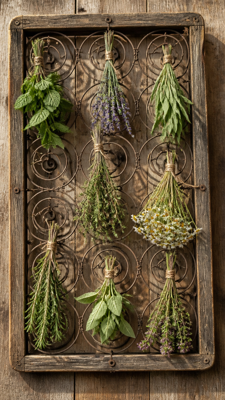 Crib Spring Herb Drying Grid