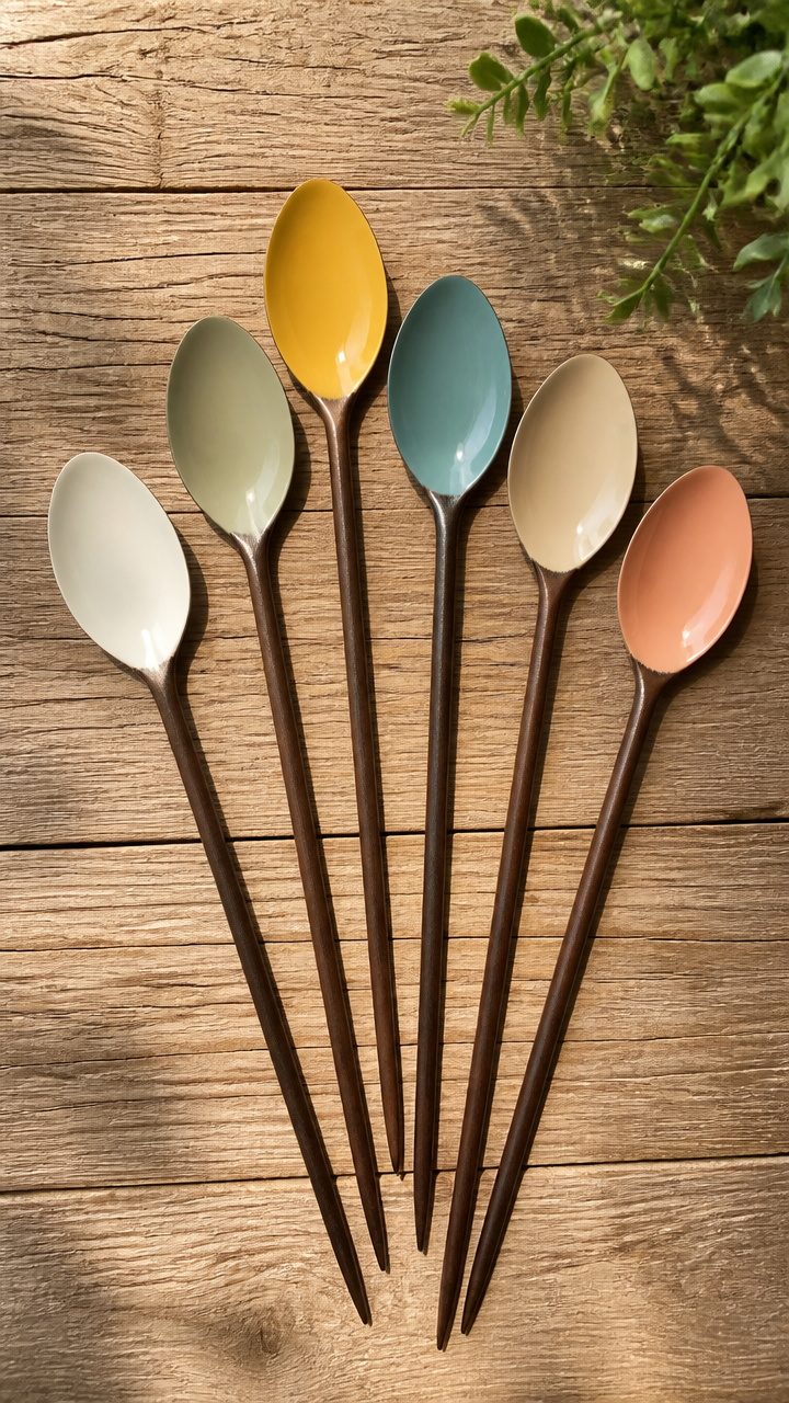 Dipped Enamel Soup Spoon Stakes