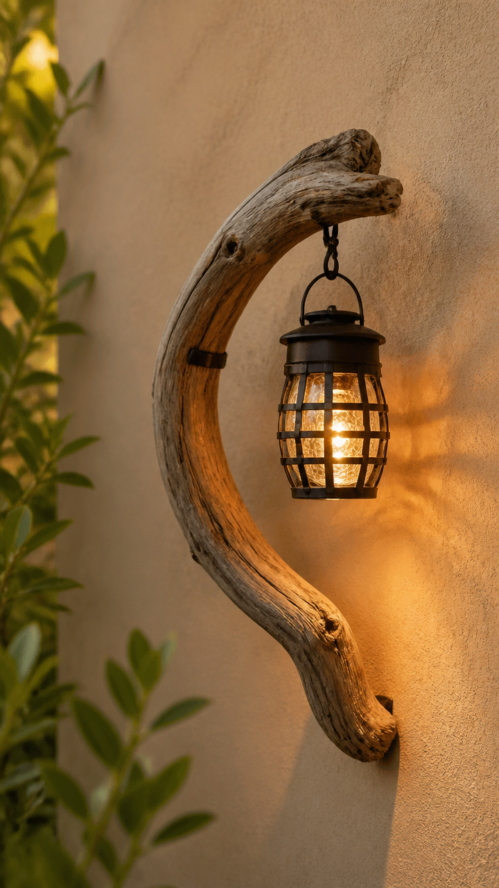 Driftwood Branch Wall Sconce
