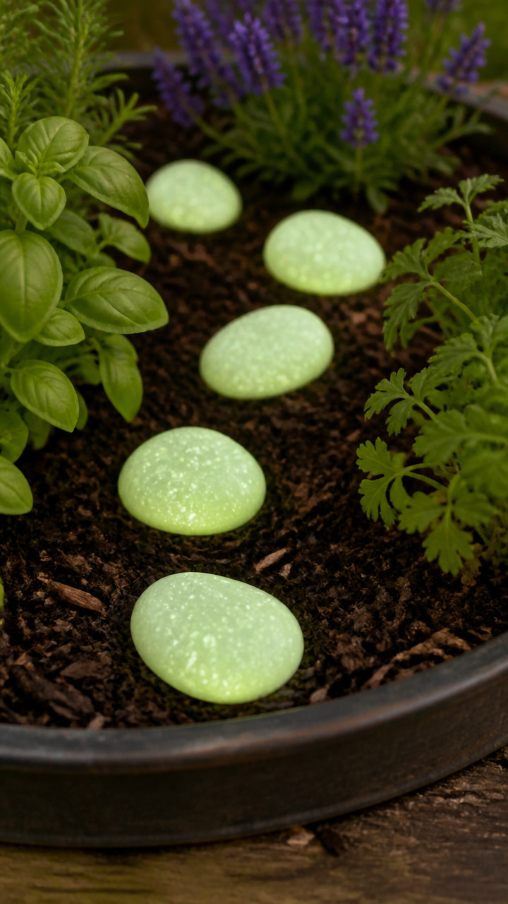 Glow-in-the-Dark Cobblestone Markers