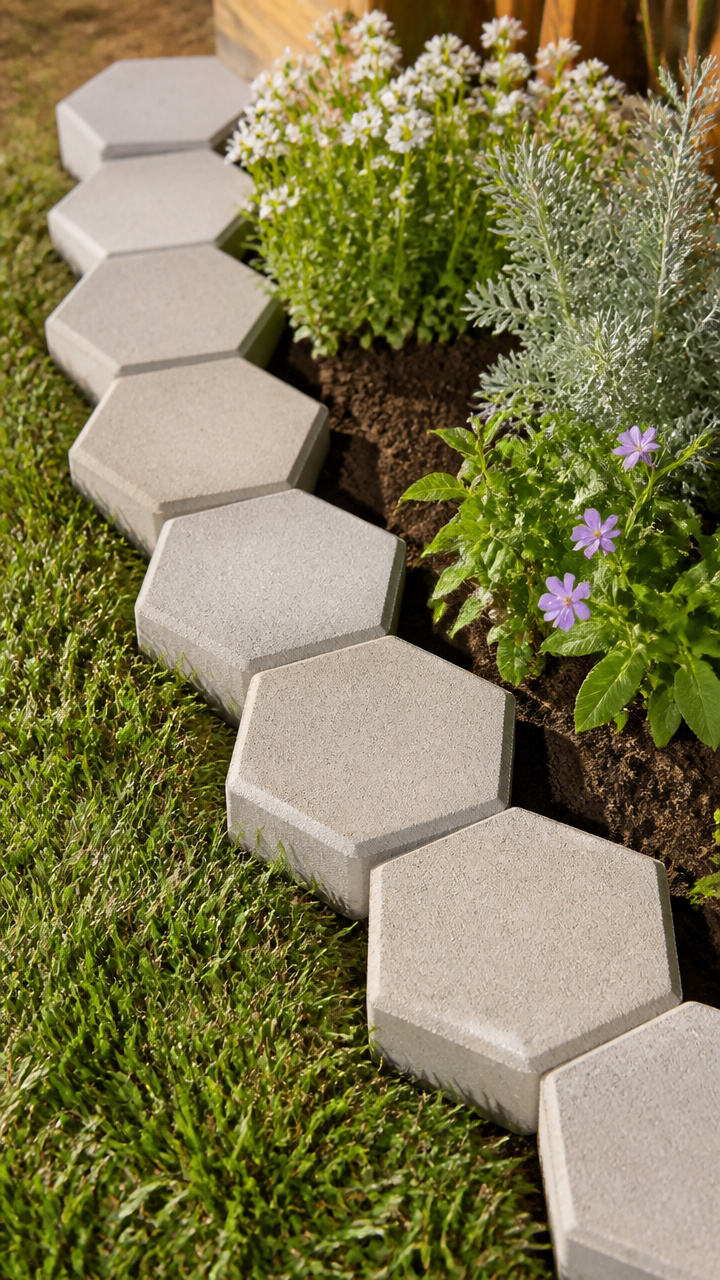 Hexagonal Garden Border Pavers