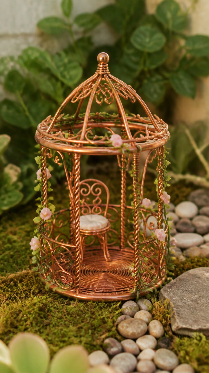 Miniature Copper Wire Gazebo