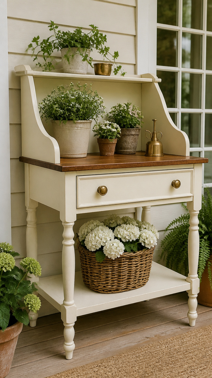 Nightstand Porch Potting Bench