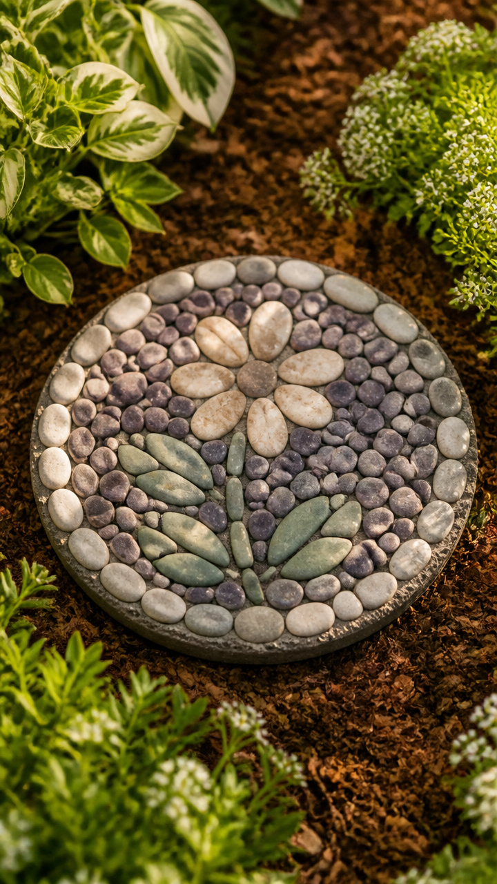 Pebble Mosaic Stepping Stones