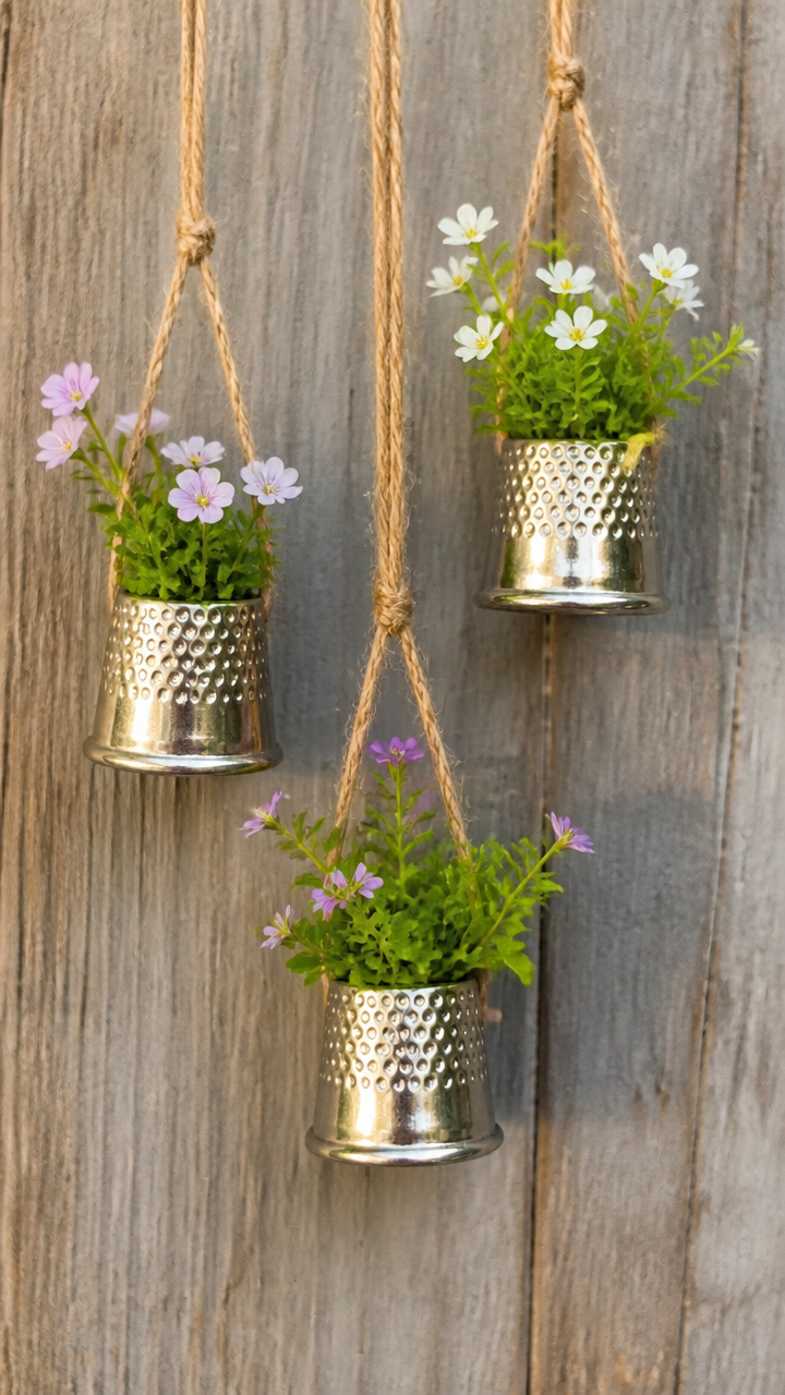 Thimble Hanging Flower Planters