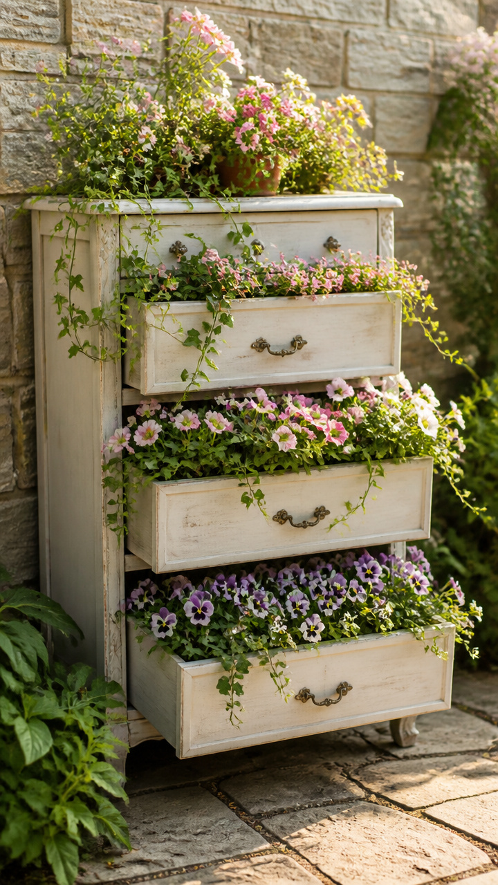 Tiered Dresser Flower Cascade