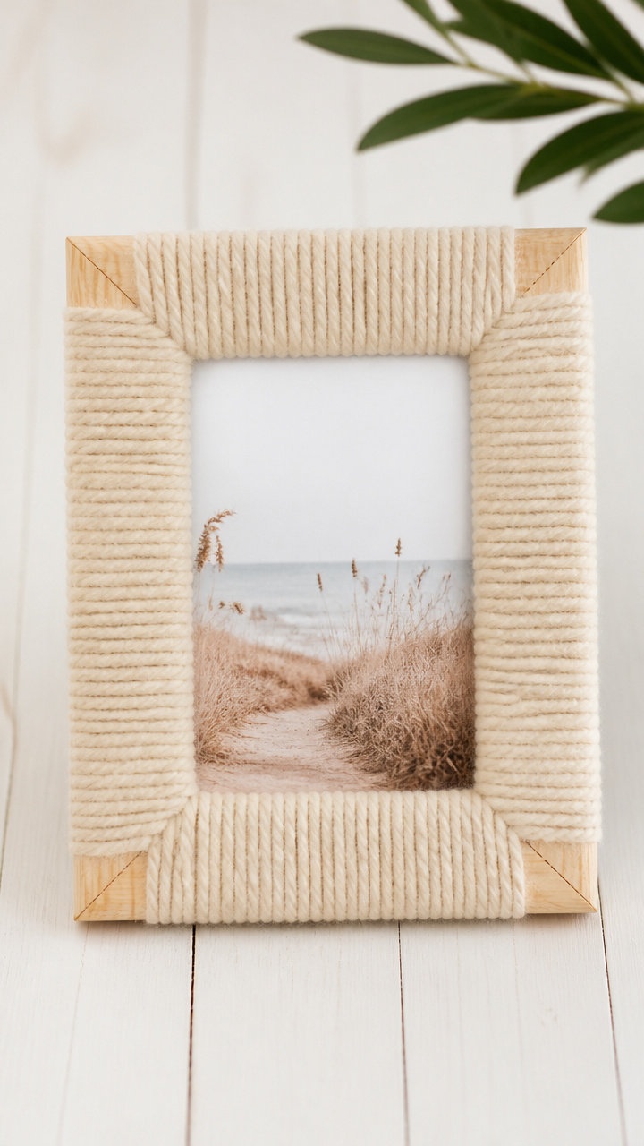 Yarn-Wrapped Picture Frame