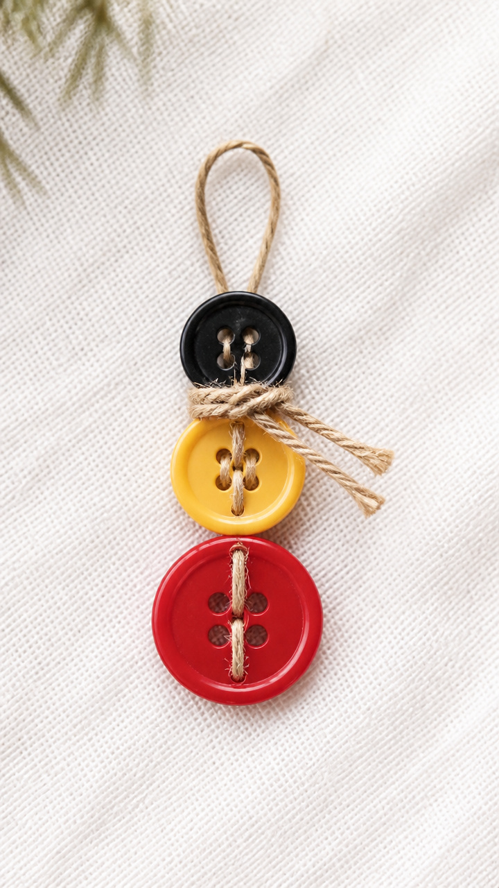 Button Snowman Ornament