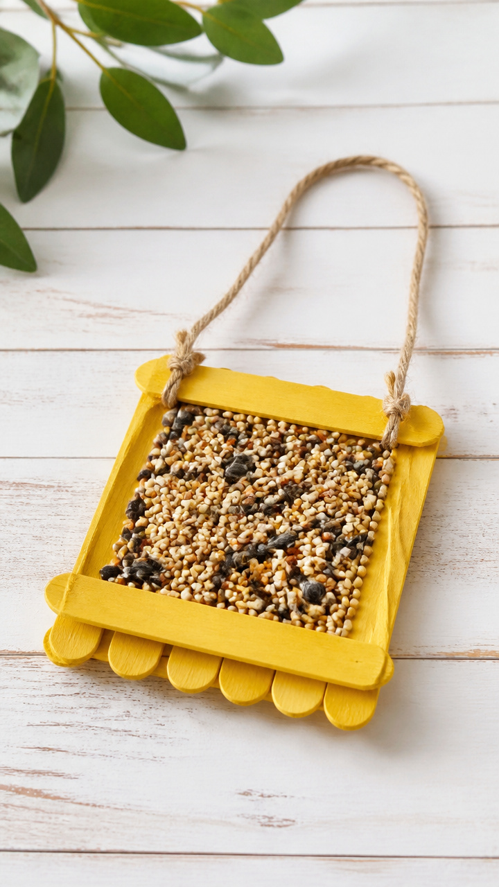 Popsicle Stick Bird Feeder