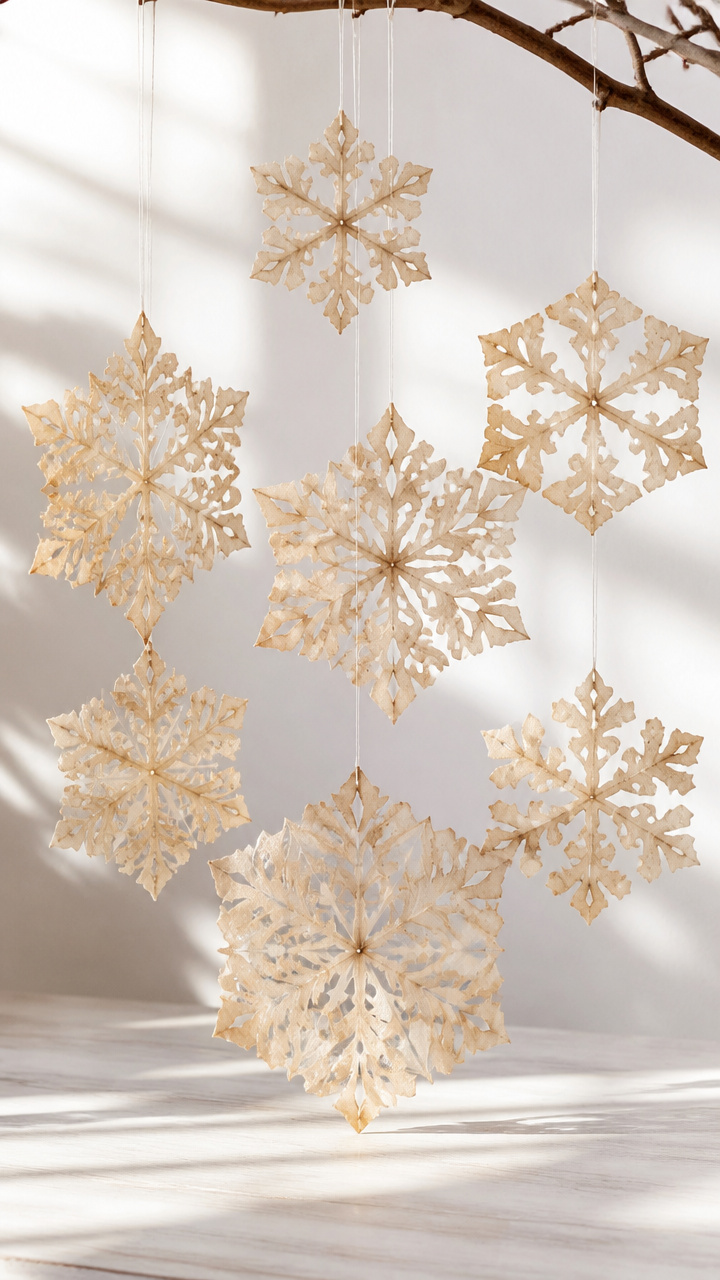 Tea Bag Snowflakes