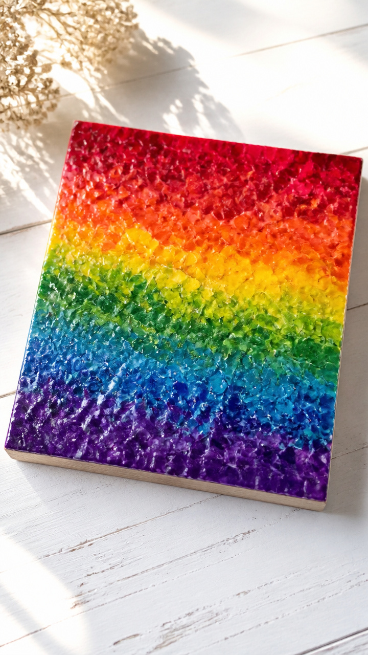 Crayon Mosaic Art