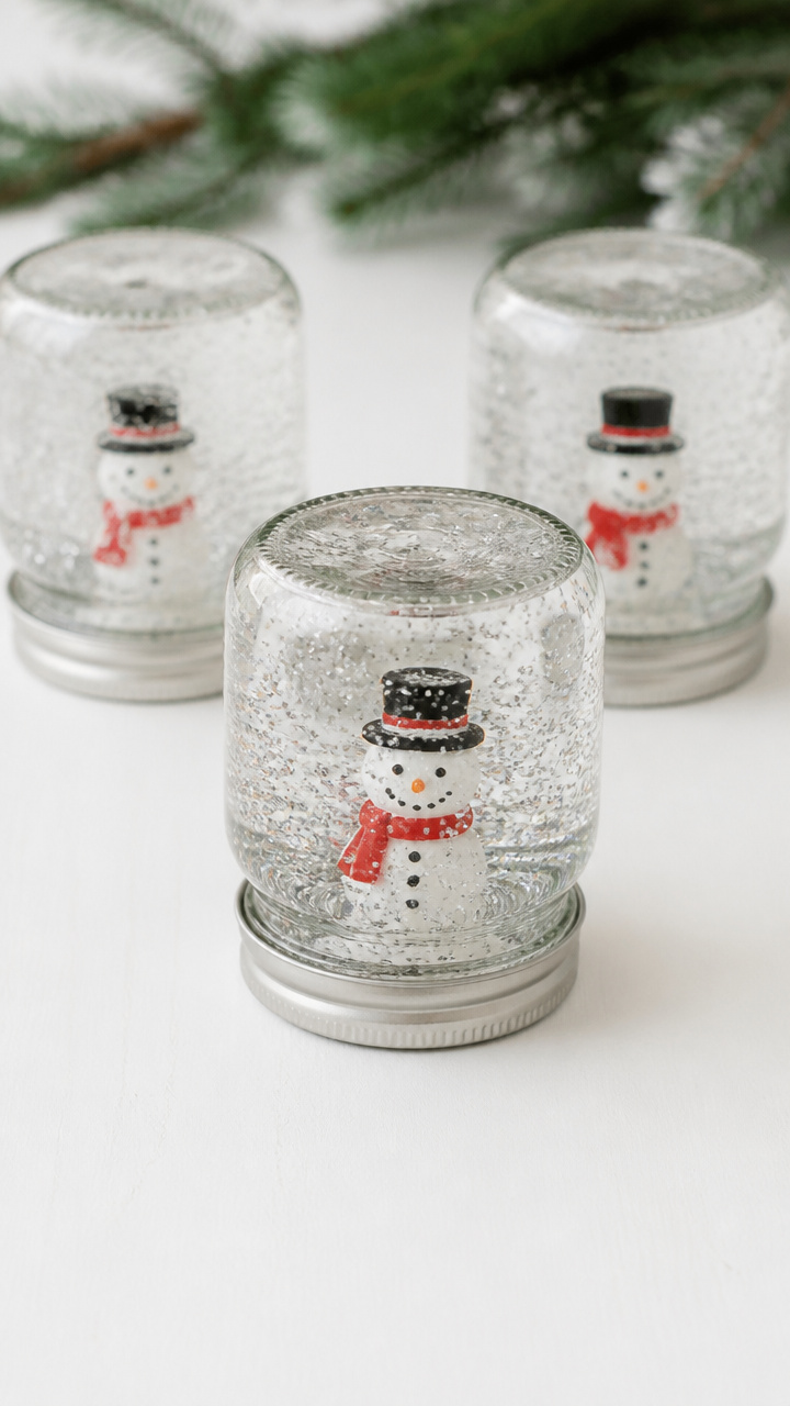 Glitter Glue Snow Globes