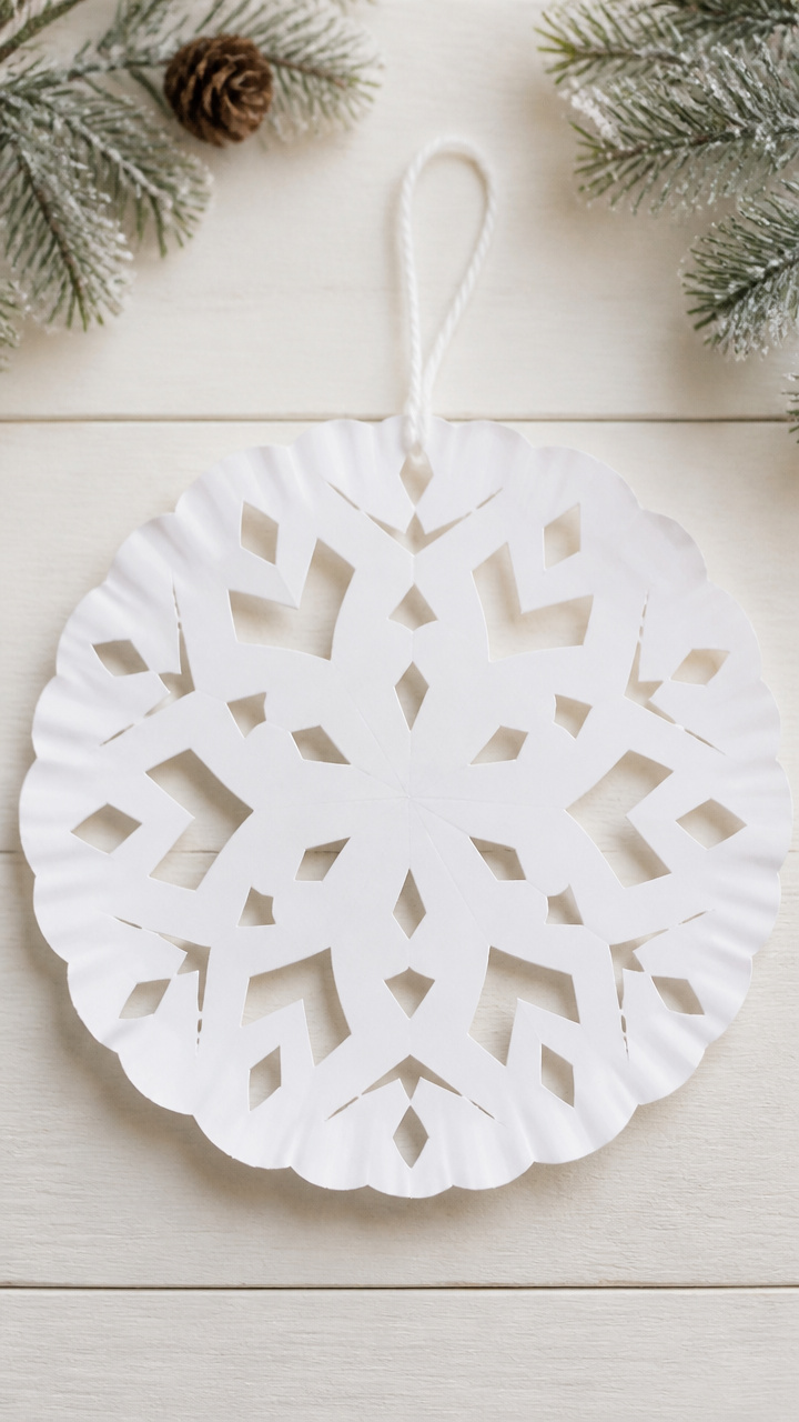 Paper Plate Snowflakes