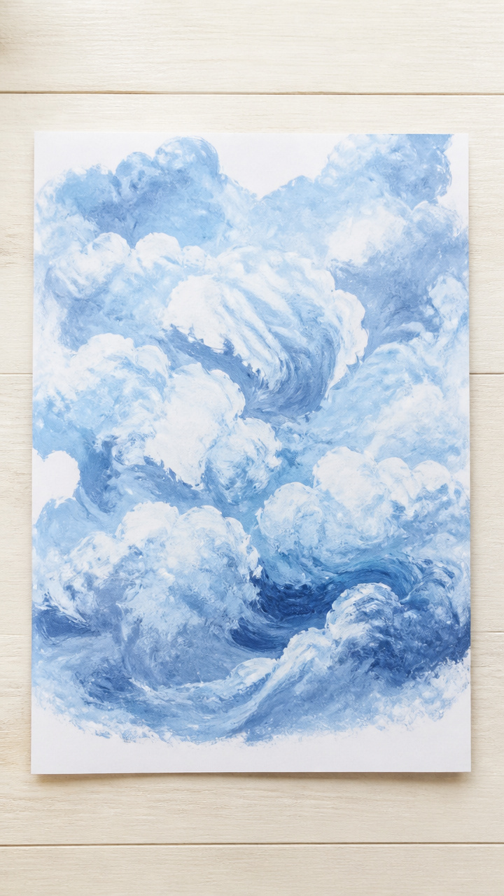 Shaving Cream Cloud Prints