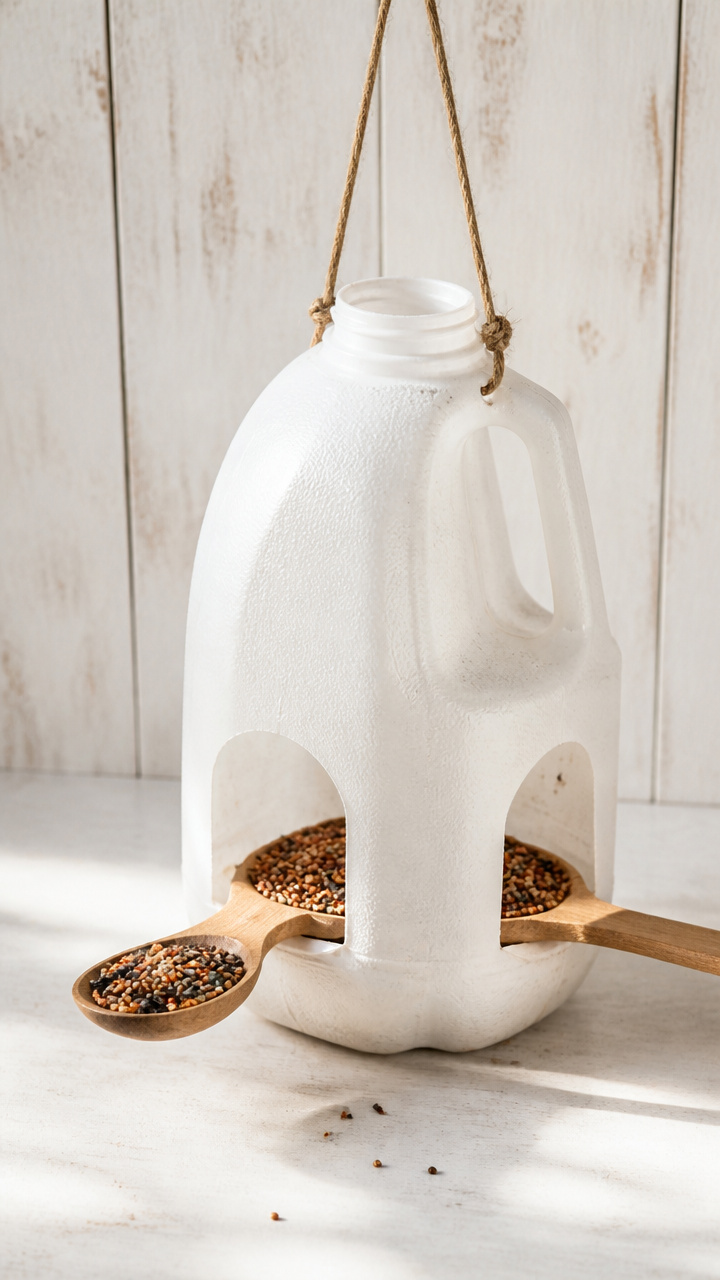 Milk Jug Bird Feeder