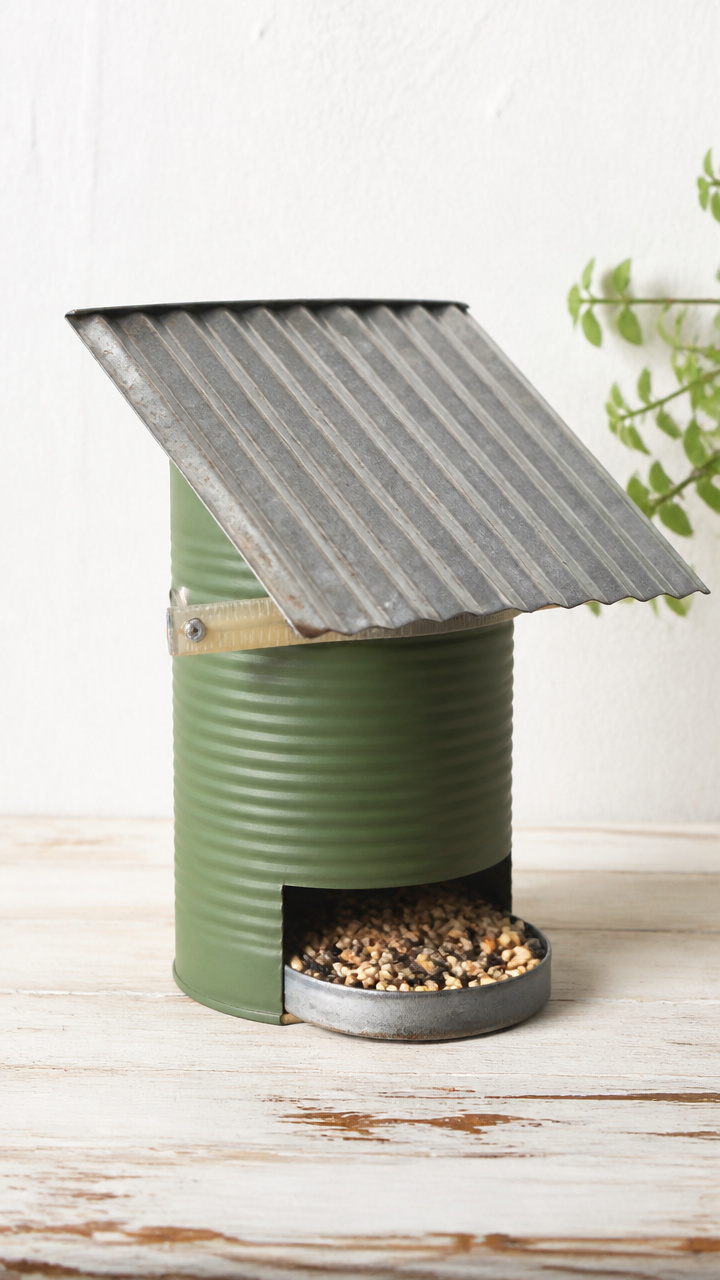Tin Can Roofed Feeder