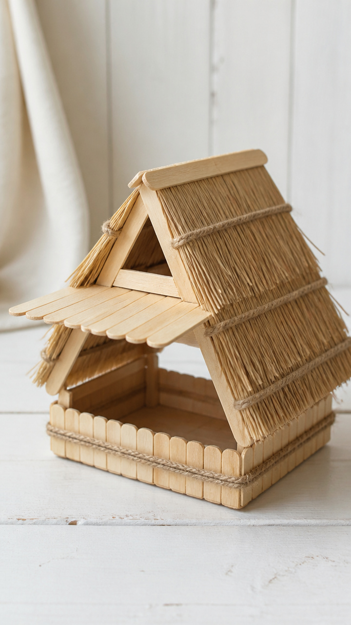 Popsicle Stick Hut
