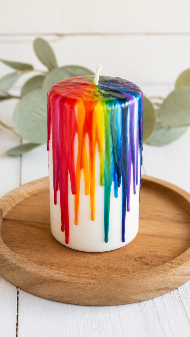 Melted Crayon Candles