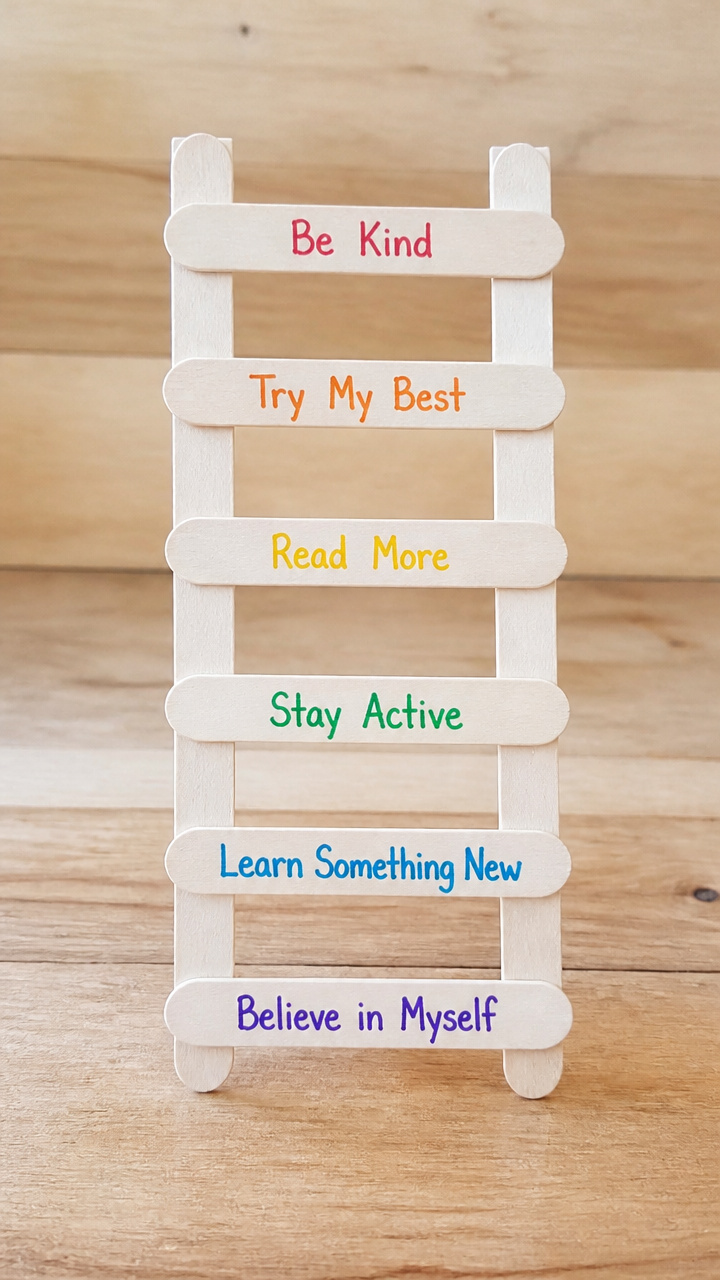 Popsicle Stick Goal Ladder