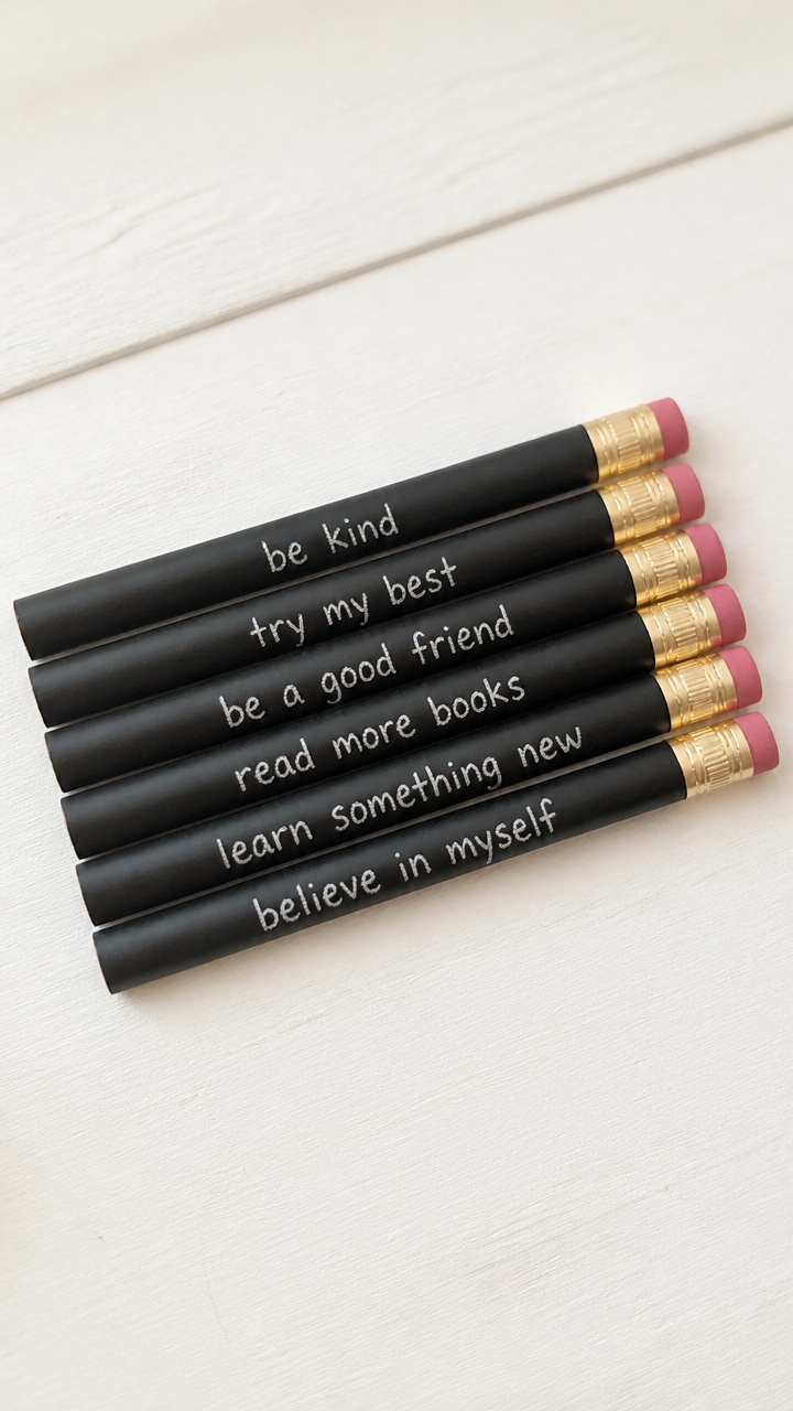 Chalkboard Goal Pencils
