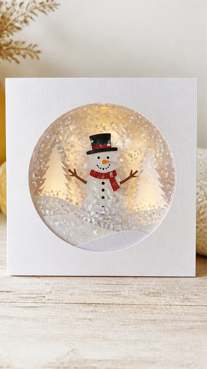 Snow Globe Cut-Out Window Display