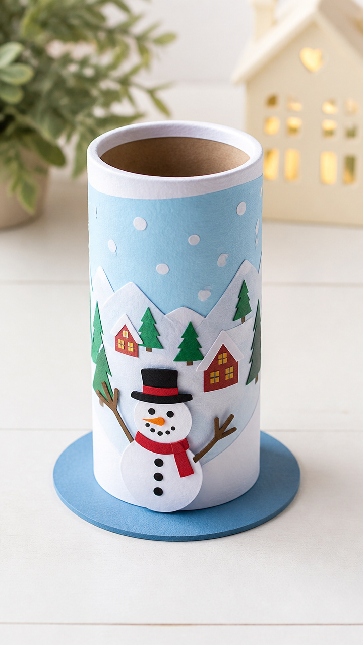Paper Towel Roll Winter Scene