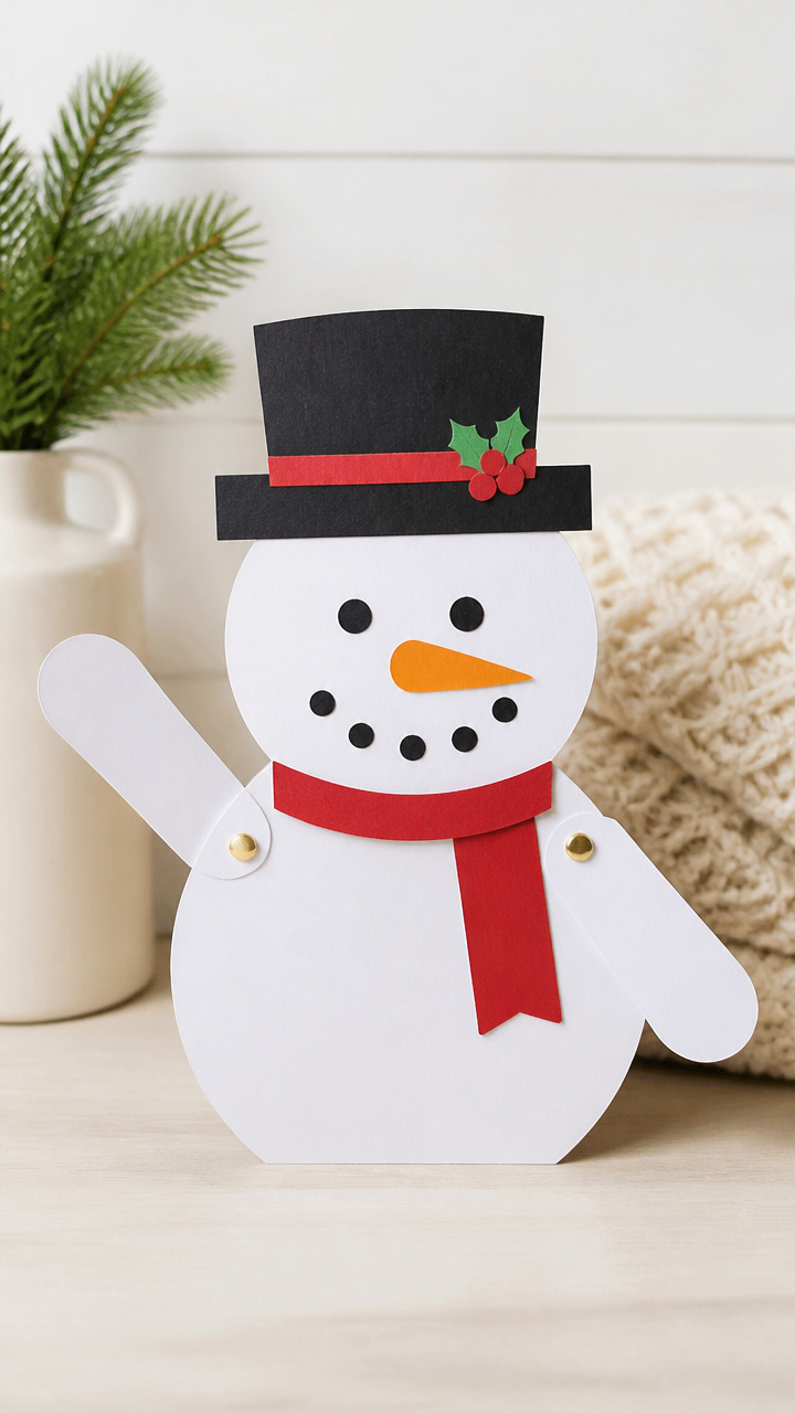 Snowman Puppet with Moving Arms