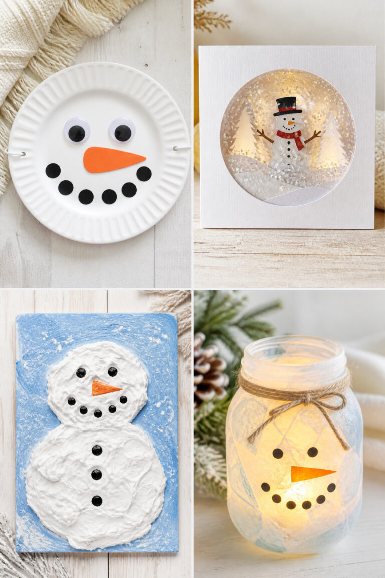 16 Snowman Paper Crafts for Kids