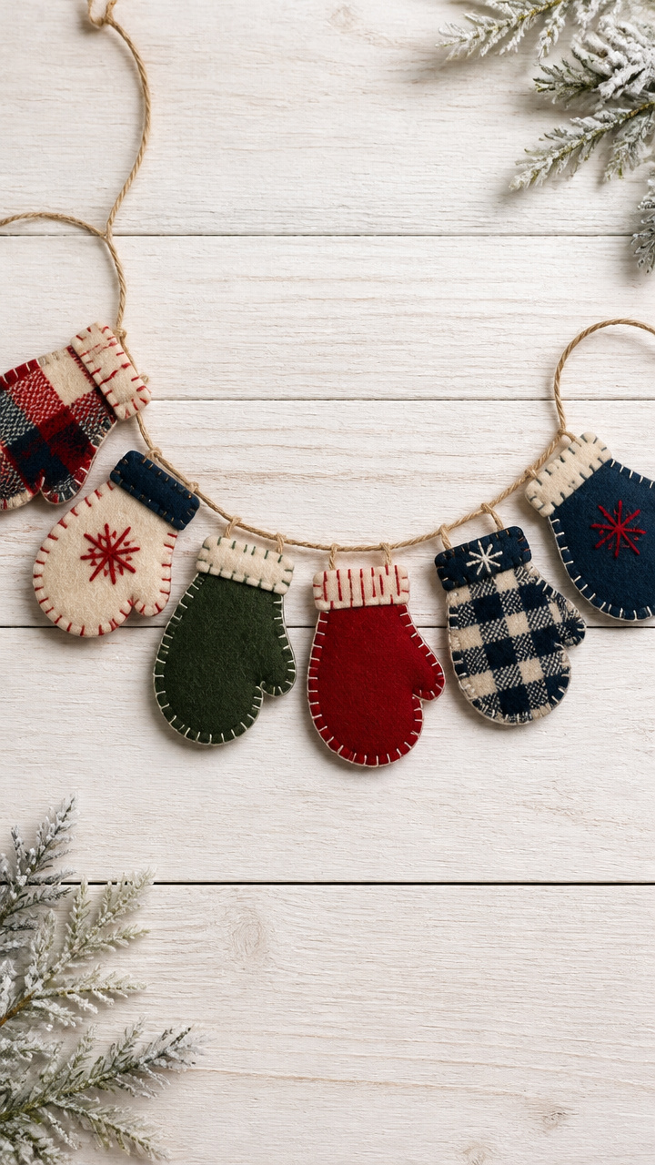 Felt Mitten Garland