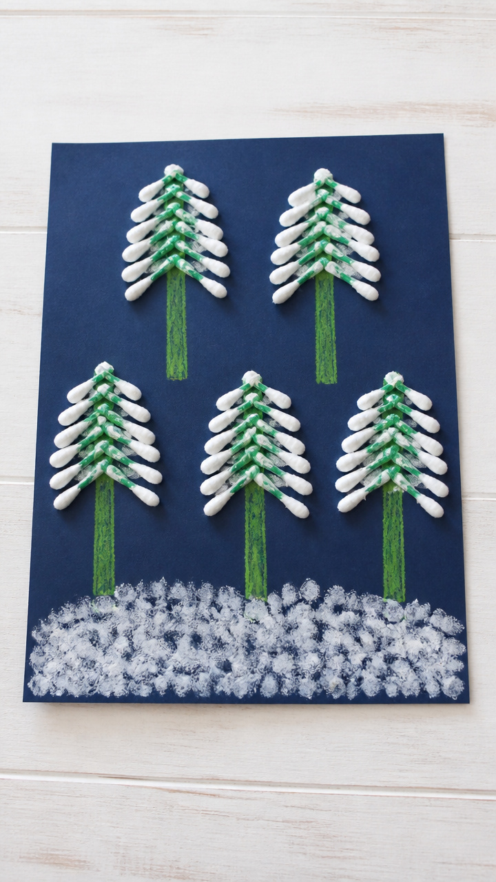 Q-Tip Snow Trees