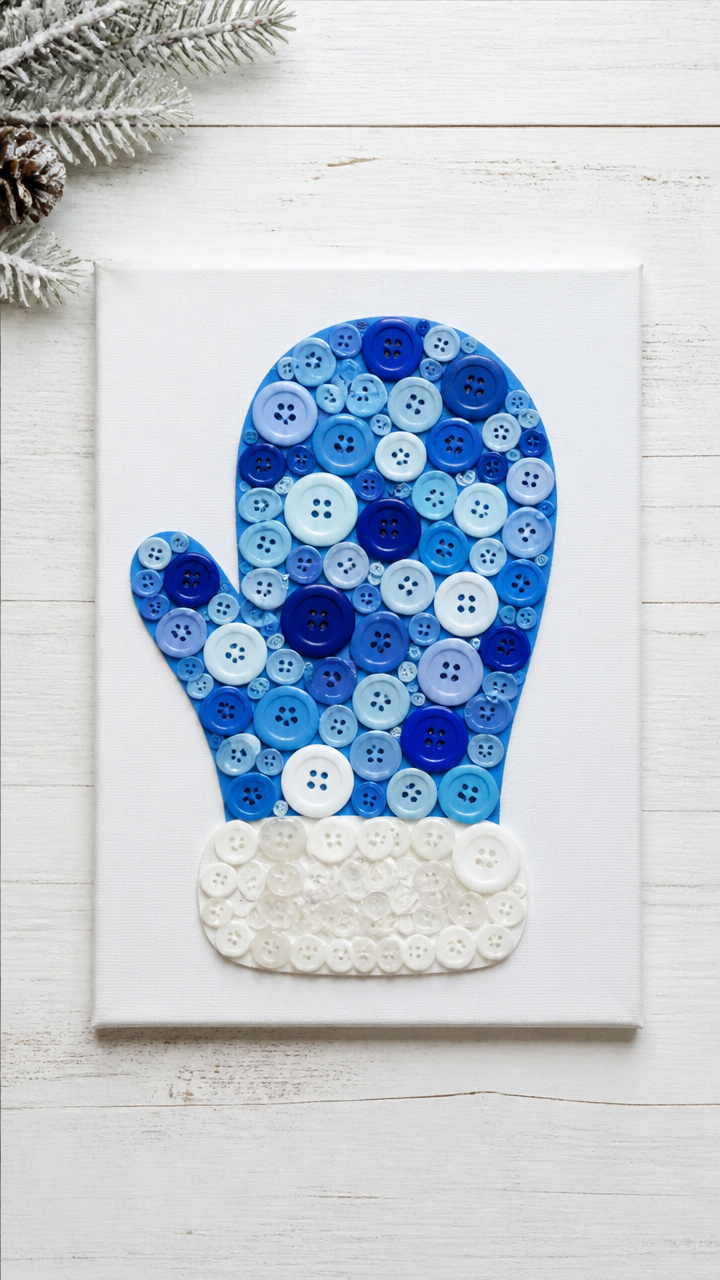 Button Mitten Art