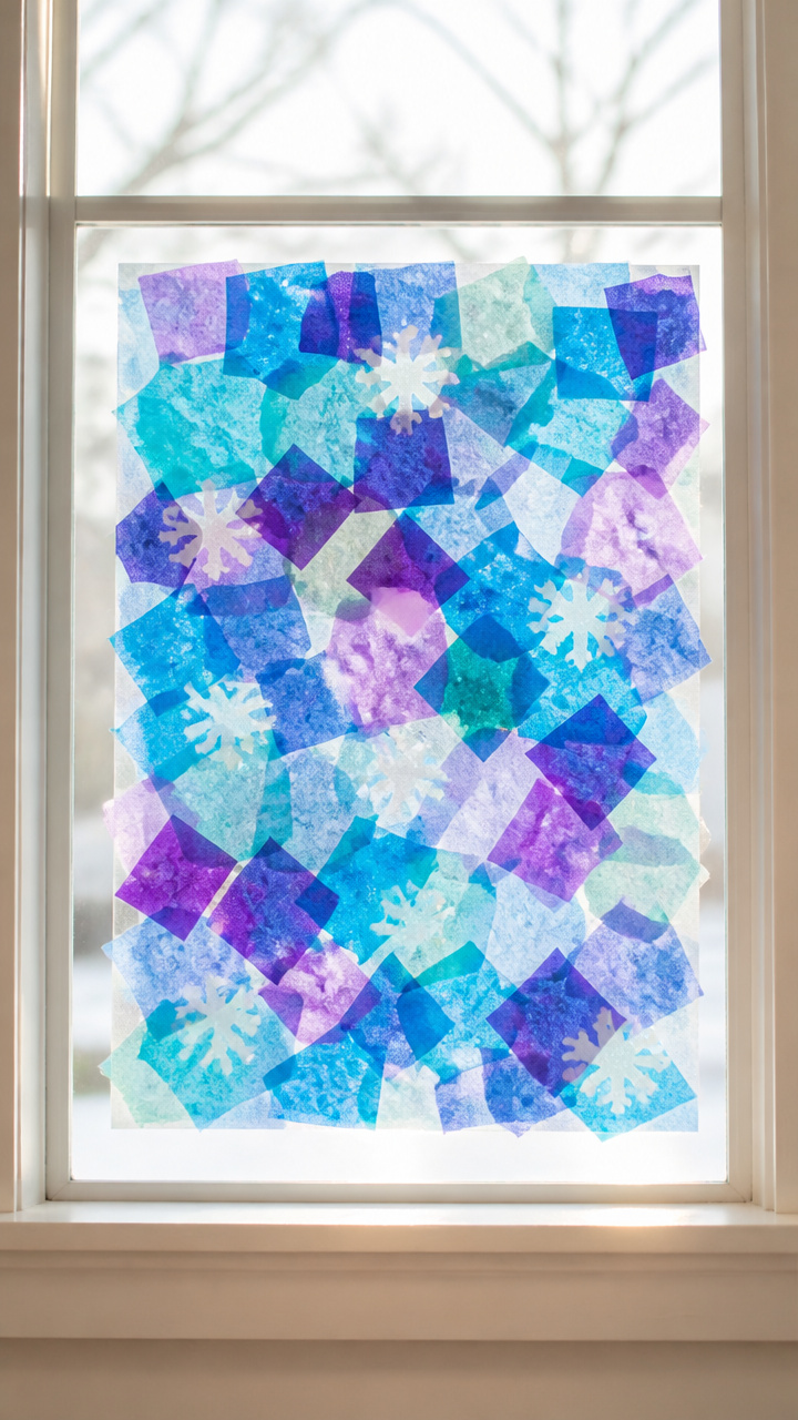 Tissue Paper Window Mural