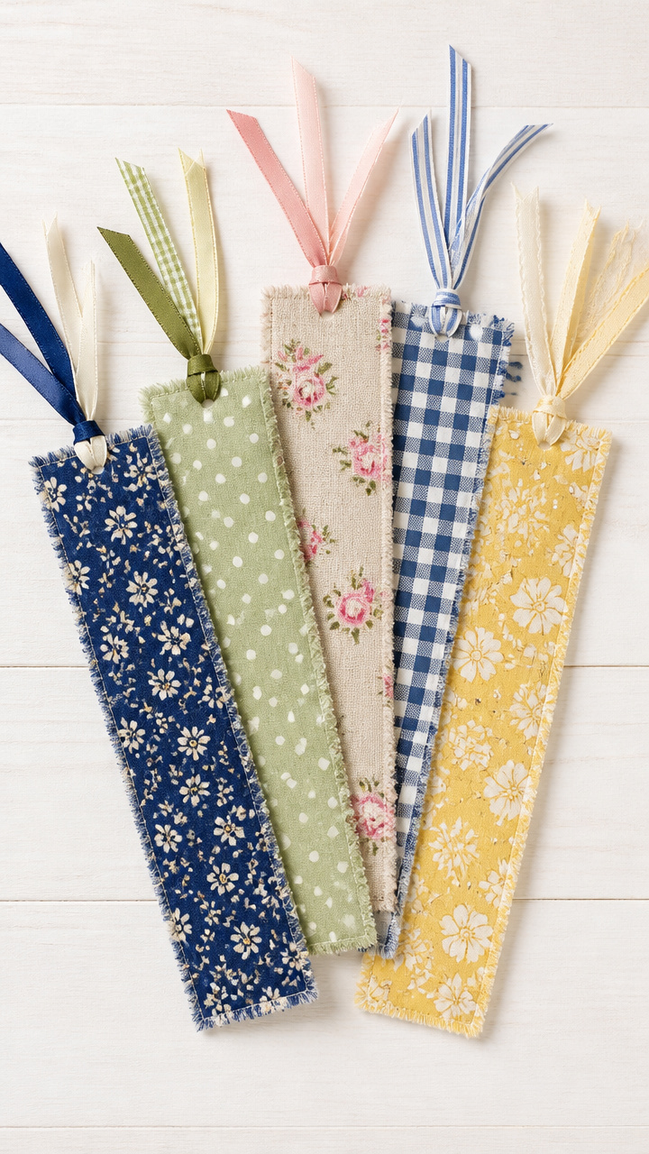 Fabric Scrap Bookmarks