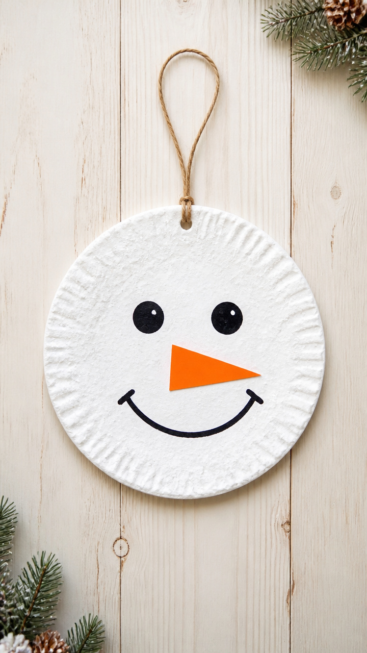 Paper Plate Snowman