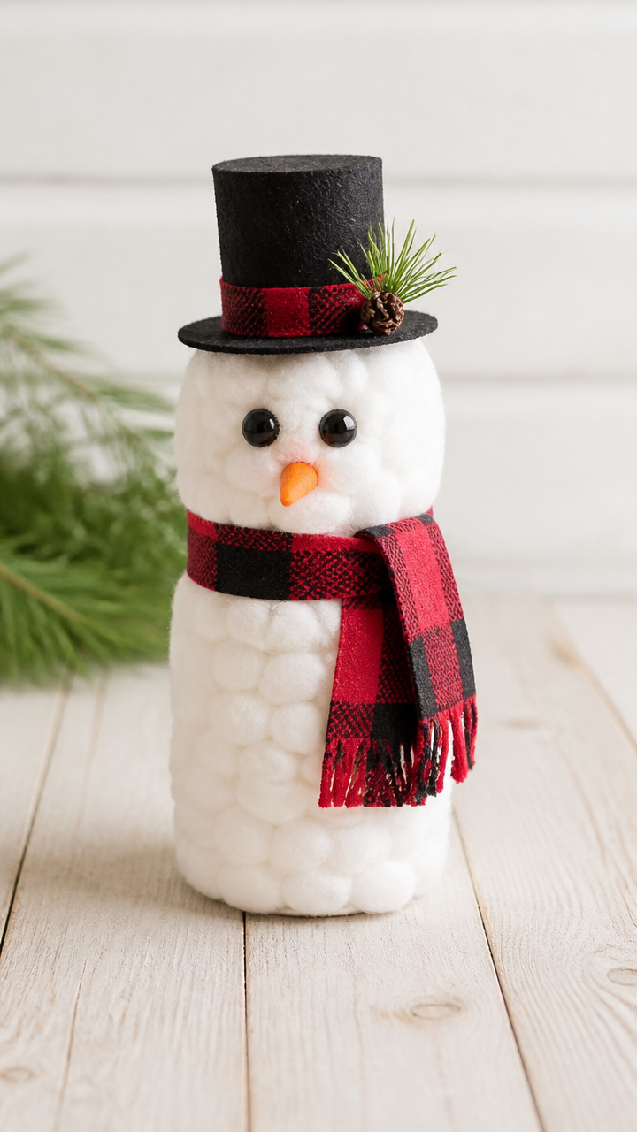 Toilet Paper Roll Snowman