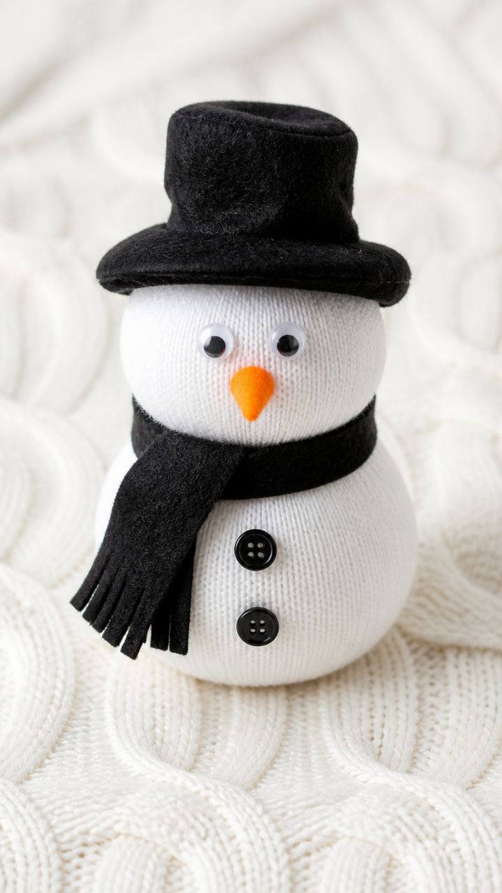 Snowman from Socks